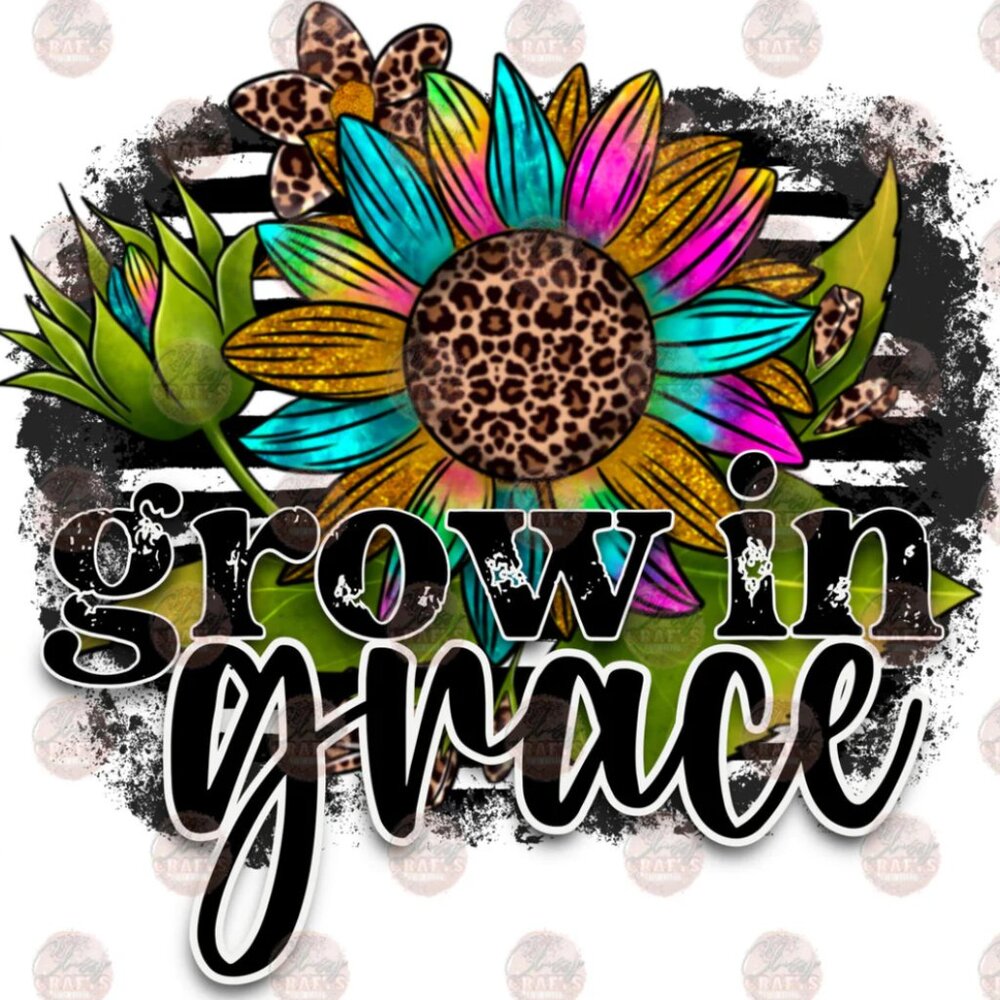 Handmade T-Shirt Featuring "GROW IN GRACE" transfer